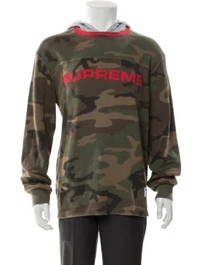 Pre-owned Supreme Camouflage Print Windbreaker In Green