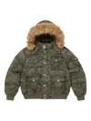 Supreme Camouflage-pattern Padded Jacket In Green