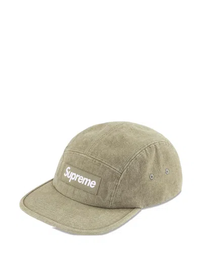 Supreme Camp Denim Cap Hat In Green