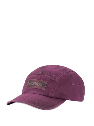 Supreme Camp Overdyed Cap In Purple