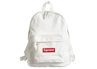 Pre-owned Supreme Canvas Backpack In White