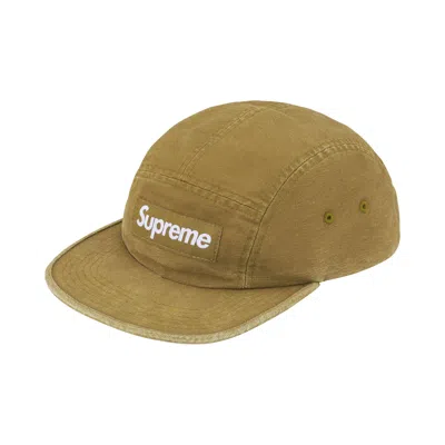 Pre-owned Supreme Canvas Camp Cap 'dusty Olive' | Green | Men's Size Onesize