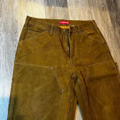 Pre-owned Supreme Canvas Double Knee Painter Pant In Tan