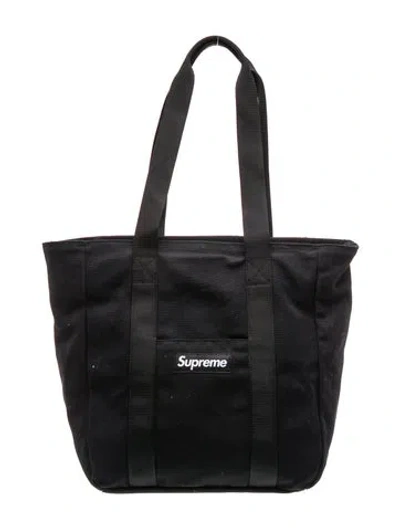 Pre-owned Supreme Canvas Tote In Black