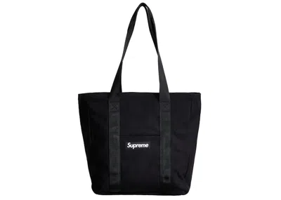 Pre-owned Supreme Canvas Tote In Black