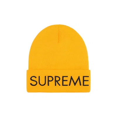 Pre-owned Supreme Capital Beanie 'bright Gold'