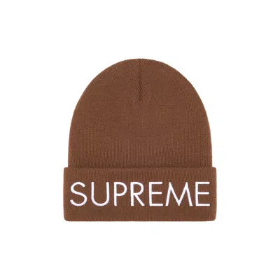 Pre-owned Supreme Capital Beanie 'brown'