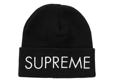 Pre-owned Supreme Capital Beanie In Black