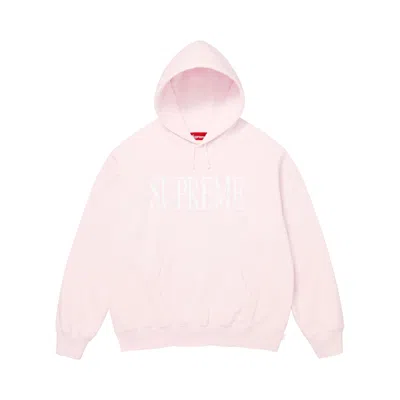 Pre-owned Supreme Capital Hooded Sweatshirt 'pale Pink' | Men's Size Xxl