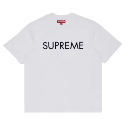 Pre-owned Supreme Capital Short-sleeve Top 'white' | Men's Size M
