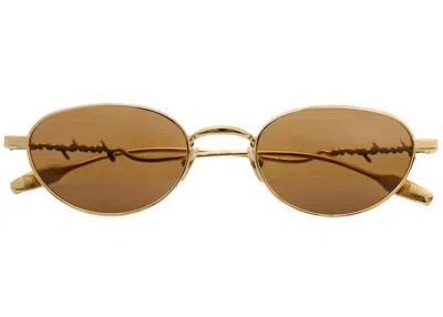 Pre-owned Supreme Capital Sunglasses In Gold