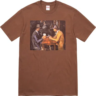 Pre-owned Supreme Cards Tee Shirt In Brown