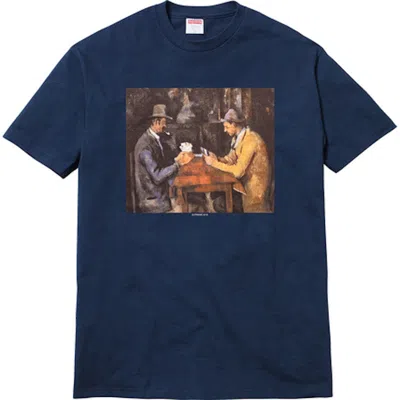 Pre-owned Supreme Cards Tee Shirt In Navy Blue