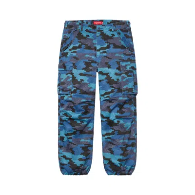 Pre-owned Supreme Cargo Pant 'blue Camo' | Men's Size 32