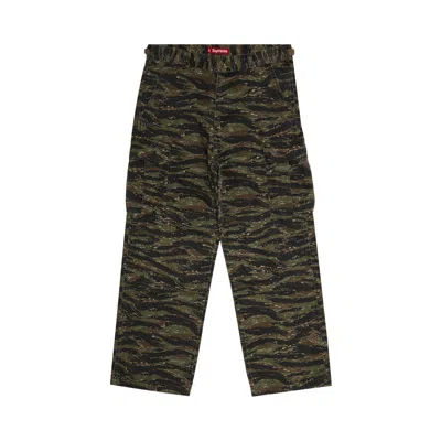 Pre-owned Supreme Cargo Pant 'olive Tiger Camo' In Green