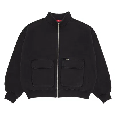Pre-owned Supreme Cargo Pocket Zip Up Sweatshirt 'black'