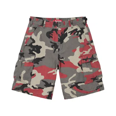 Pre-owned Supreme Cargo Short 'red Camo' | Men's Size 34