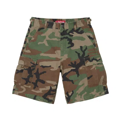 Pre-owned Supreme Cargo Short 'woodland Camo' | Green | Men's Size 30