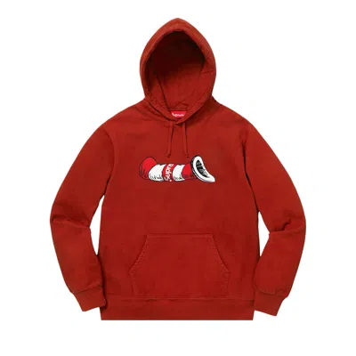 Pre-owned Supreme Cat In The Hat Hooded Sweatshirt 'rust' In Orange