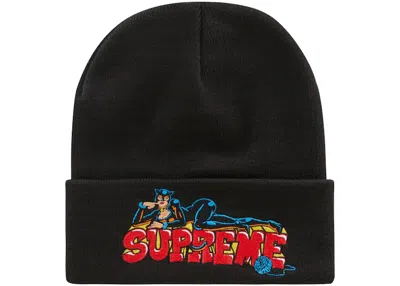 Pre-owned Supreme Catwoman Beanie In Black