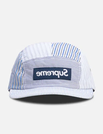 Supreme Cdg Shirt Camp Cap In Blue