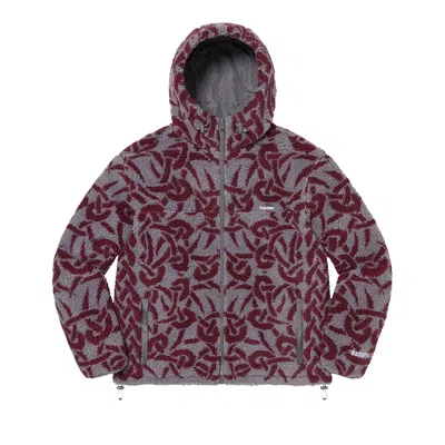 Pre-owned Supreme Celtic Knot Reversible Windstopper Fleece Hooded Jacket 'stone' In Cream
