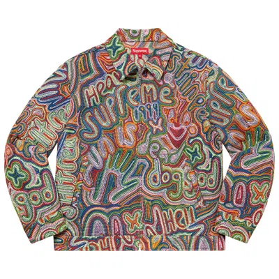 Pre-owned Supreme Chainstitch Denim Jacket 'multicolor' In Multi-color