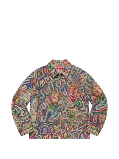 Supreme Chainstitch Denim Shirt Jacket In Multi