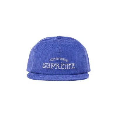 Pre-owned Supreme Champagne Corduroy 5-panel 'blue' | Men's Size Onesize