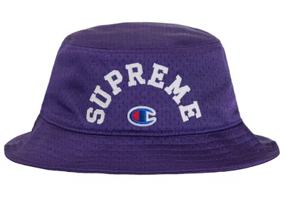 Pre-owned Supreme Champion Mesh Crusher Hat In Purple
