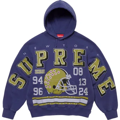 Pre-owned Supreme Champions Studded Hooded Sweatshirt In Dark Royal