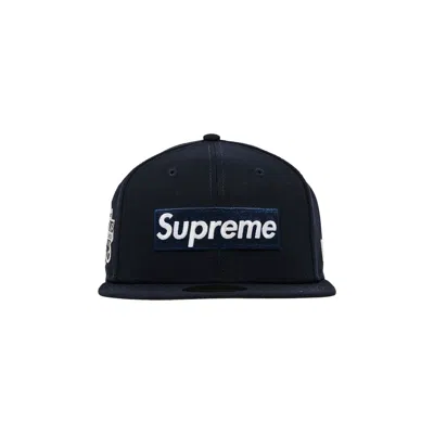 Pre-owned Supreme Championship Box Logo New Era 'navy' | Blue | Men's Size 7.25