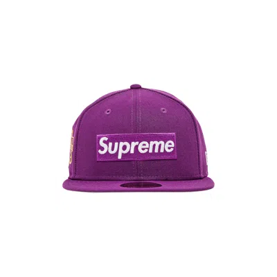 Pre-owned Supreme Championship Box Logo New Era 'purple' | Men's Size 7.375