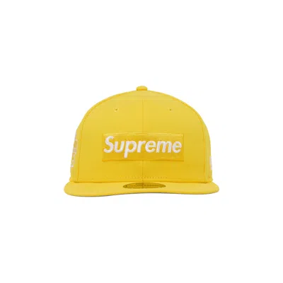 Pre-owned Supreme Championship Box Logo New Era 'yellow' | Men's Size 8