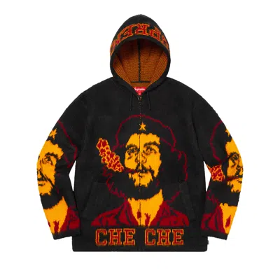 Pre-owned Supreme Che Hooded Zip Up Sweater 'black'