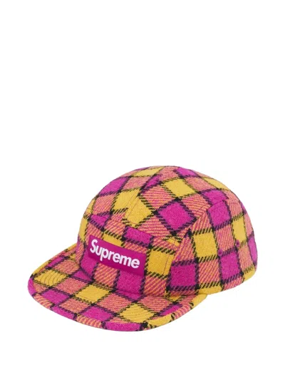 Supreme Checked Cap In Multi