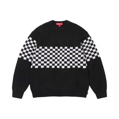 Pre-owned Supreme Checkerboard Pilled Sweater 'black' | Men's Size Xl
