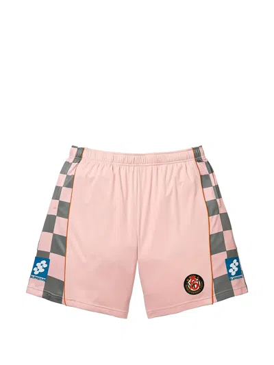 Supreme Checkerboard-panel Shorts In Multi