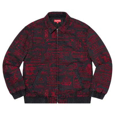 Pre-owned Supreme Checks Embroidered Denim Jacket 'black'