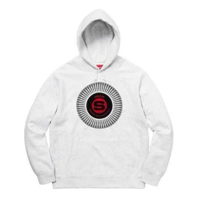 Supreme Chenille Appliqu Hooded Sweatshirt 'white Black Red'