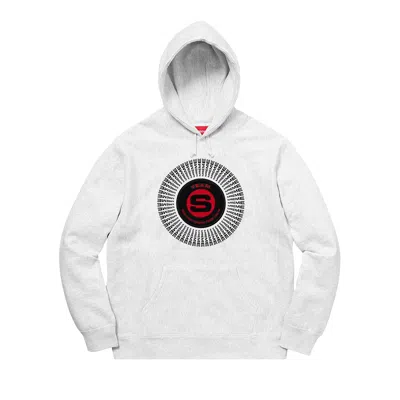 Pre-owned Supreme Chenille Appliqué Hooded Sweatshirt 'natural' In Cream