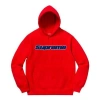 Supreme Chenille Hooded Sweatshirt 'red Navy'