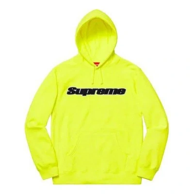 Supreme Chenille Hooded Sweatshirt 'yellow Black'