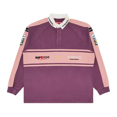 Pre-owned Supreme Chest Stripe Rugby 'purple'