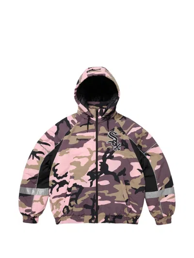 Supreme Camouflage Hooded Jacket In Brown