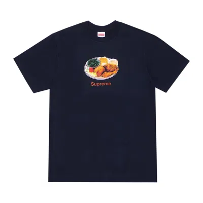 Pre-owned Supreme Chicken Dinner Tee 'navy' | Blue | Men's Size Xl