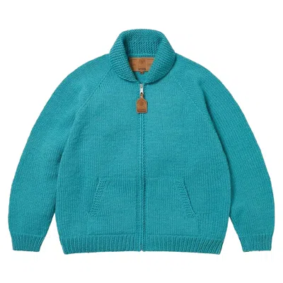 Pre-owned Supreme Child Of Hell Cowichan Sweater 'blue' | Men's Size M