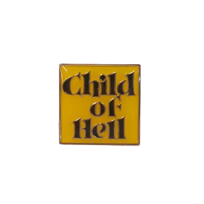 Pre-owned Supreme Child Of Hell Yellow Pin In Silver