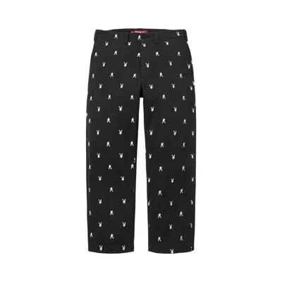 Pre-owned Supreme Chino Pant 'black Playboy' | Men's Size 32