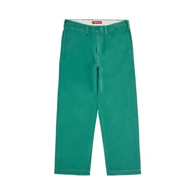 Pre-owned Supreme Chino Pant 'dark Mint' | Green | Men's Size 32